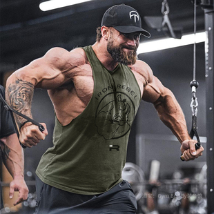 CBUM克里斯背心健身男美式 宽松运动显肌肉坎肩T恤gym撸铁训练无袖