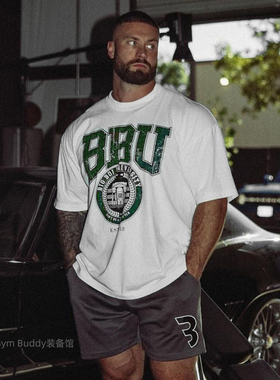 CBUM克里斯肌肉型男短袖欧美潮牌休闲运动宽松健身半截袖质感T恤
