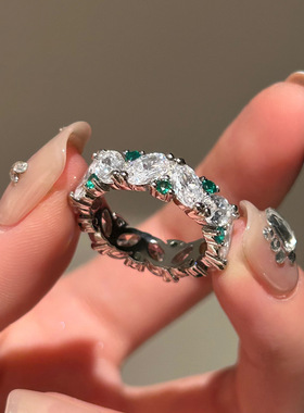 韩国东大门不规则树叶戒指