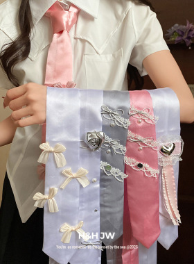 新款超仙蝴蝶结花朵爱心吊坠项链清新甜美锁骨链个性精致时尚项饰