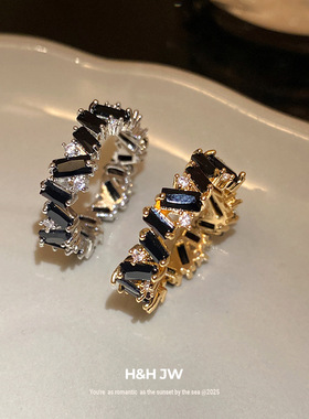 新款锆石不规则戒指欧美复古气质食指戒轻奢高级感手饰设计感小众