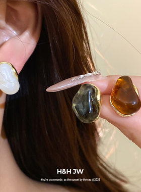 韩国新款豌豆吊坠耳钉美拉德复古风耳环轻奢高级感耳饰设计感小众