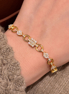 韩国东大门锆石时尚简约手链轻奢精致气质手环小众高级感百搭手饰