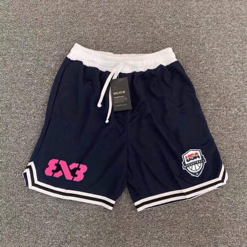 美式短裤篮球3v3训练五分裤速干网眼三对三大师赛运动宽松休闲裤
