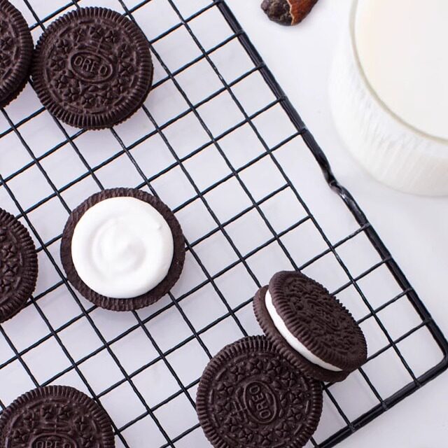 奥利奥夹心饼干多种草莓香草巧克力味冰淇淋迷你零食巧心结可可卷
