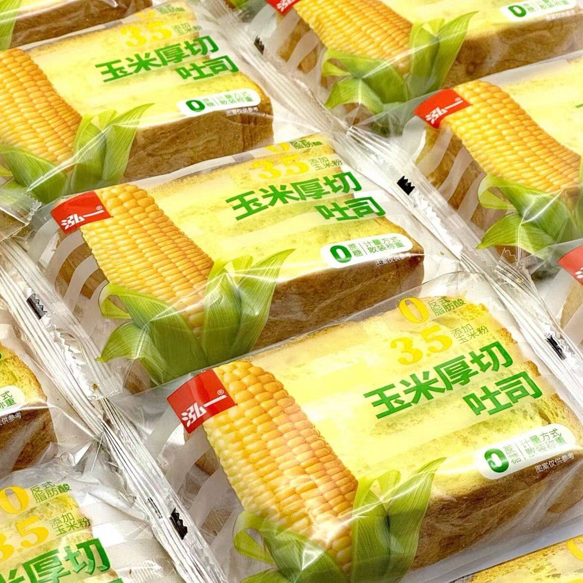 泓一厚切吐司0蔗糖玉米厚切巧克力厚切面包学生早餐切片代餐整箱
