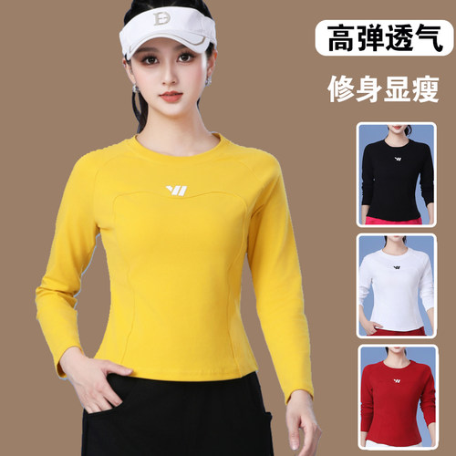 杨丽萍广场舞服装新款长袖春秋圆领T恤上衣运动健身操跳舞衣服女