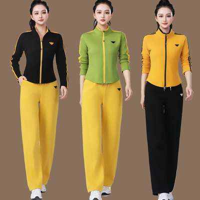 广场舞服装新款套装春秋立领长袖长裤运动杨丽萍健身操跳舞蹈衣服