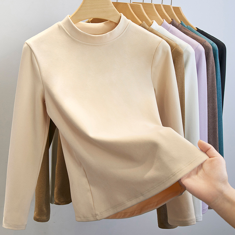 德而绒打底衫加绒发热保暖秋衣