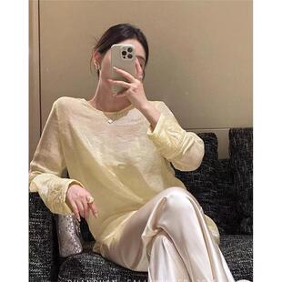 2025春季新款新中式国风重工钉珠刺绣拼接长袖上衣女薄款百搭衬衫