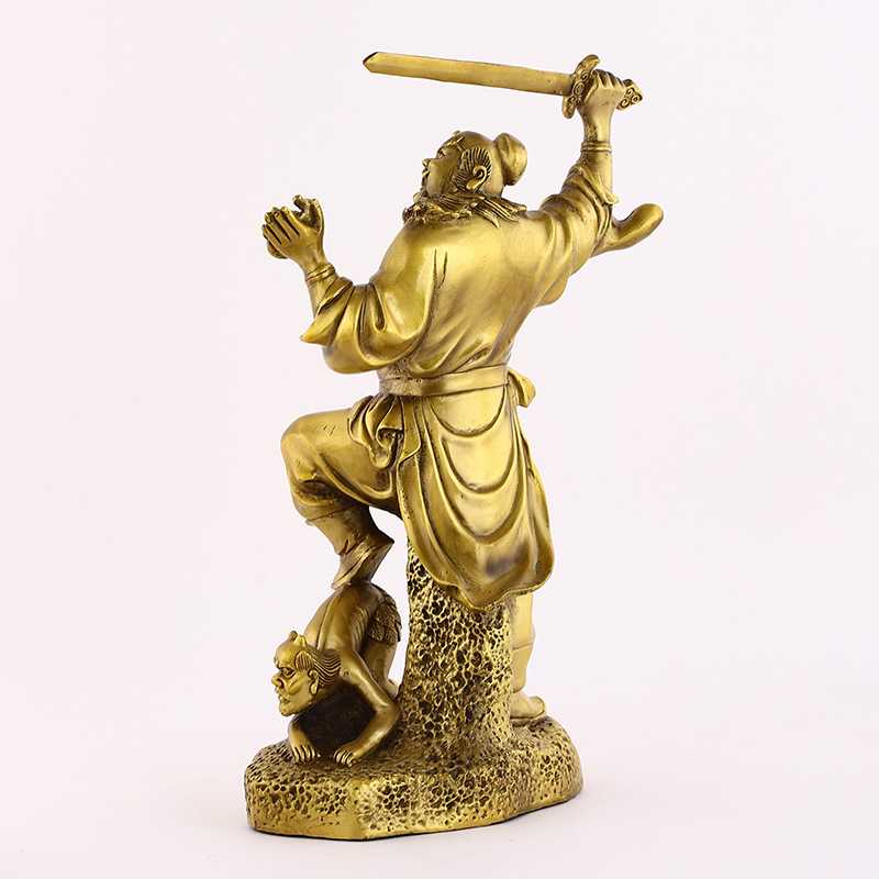 黄铜钟馗摆件魁星点斗佛像天师家居供奉装饰家居摆件工艺品