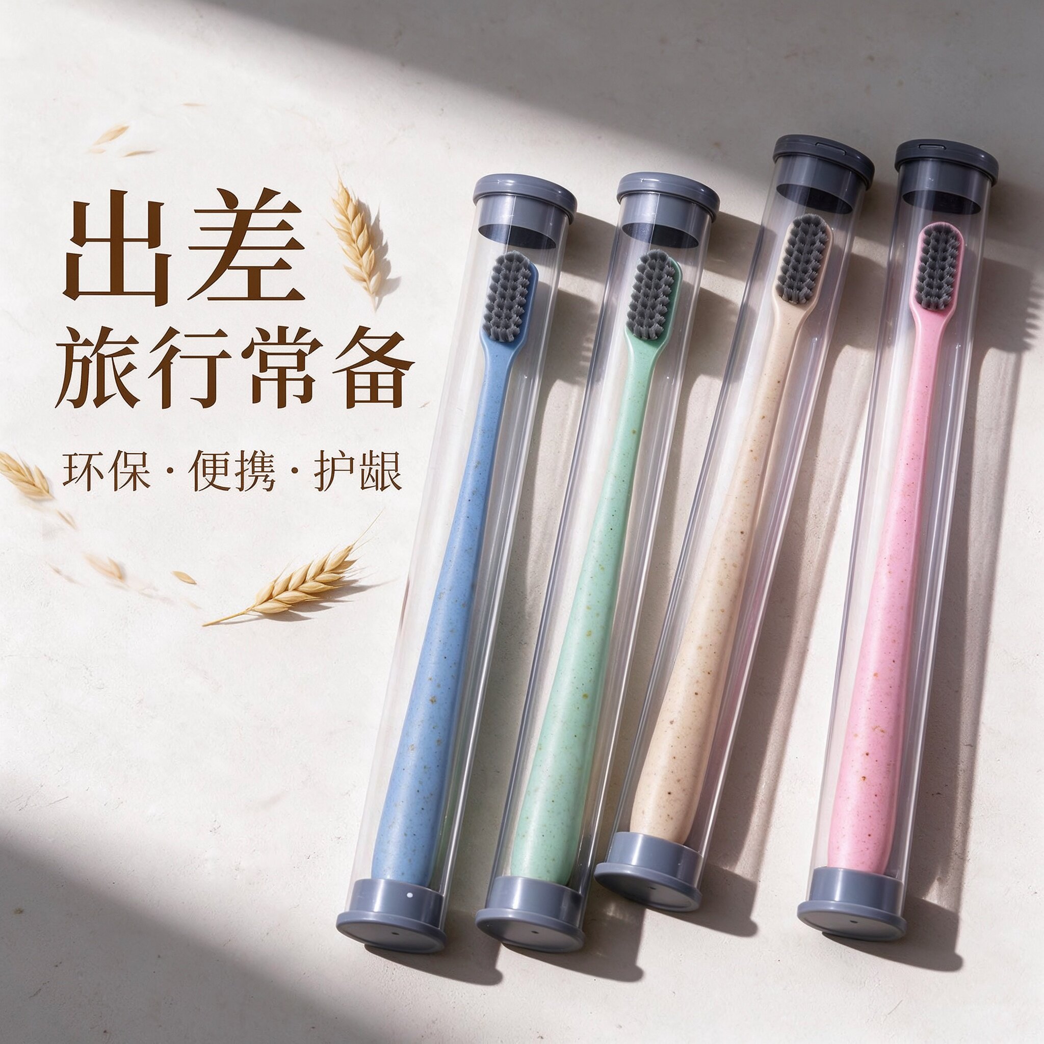 软毛牙刷独立便携装出差旅行好物