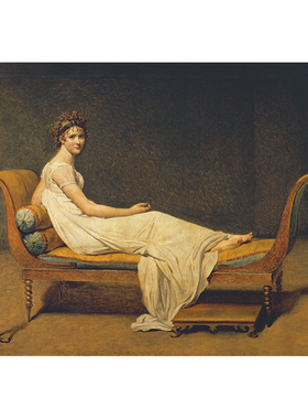 Recamier太太的画像 人物油画 装饰画 客厅书房酒店会所挂画