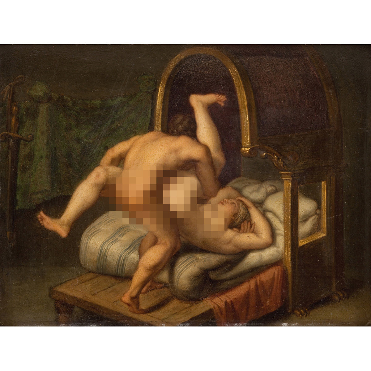 阿戈斯蒂诺·卡拉奇欧式人物油画装饰画复古风名画复刻