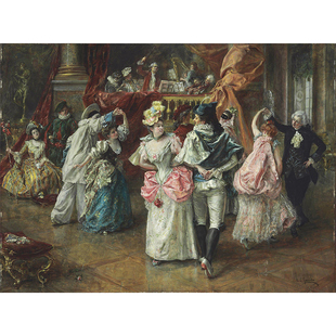 B17 饰画芯0425 国外油画人物装 19世纪欧洲宫廷油画图集