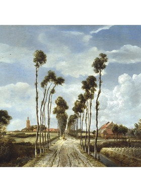 居家走廊风景油画