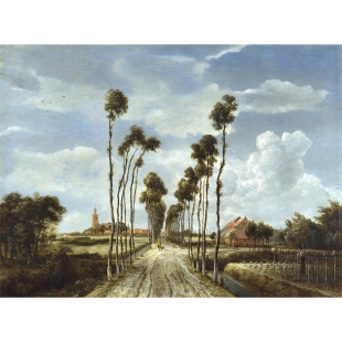 霍柏马 米德尔哈尼斯的林荫路 风景油画 装饰画居家室内走廊