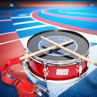 精制高档小军鼓乐器学校队鼓13英寸学生队鼓双音鼓透明优选耐用