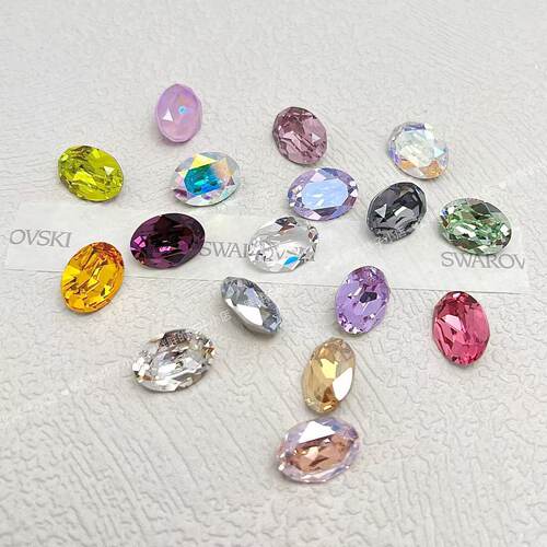 施家华子水晶4120椭圆形美甲饰品