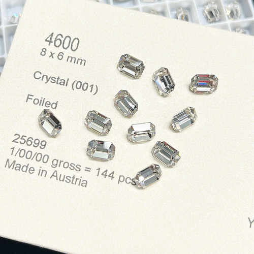 正品施家水晶4600F长方八角