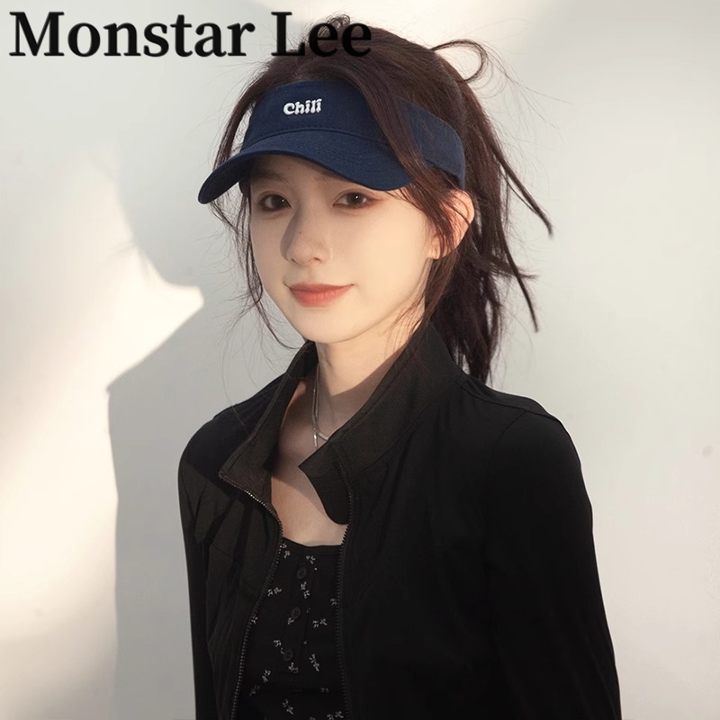 MonstarLee空顶防晒帽子女夏防紫外线太阳帽户外跑步运动鸭舌帽男