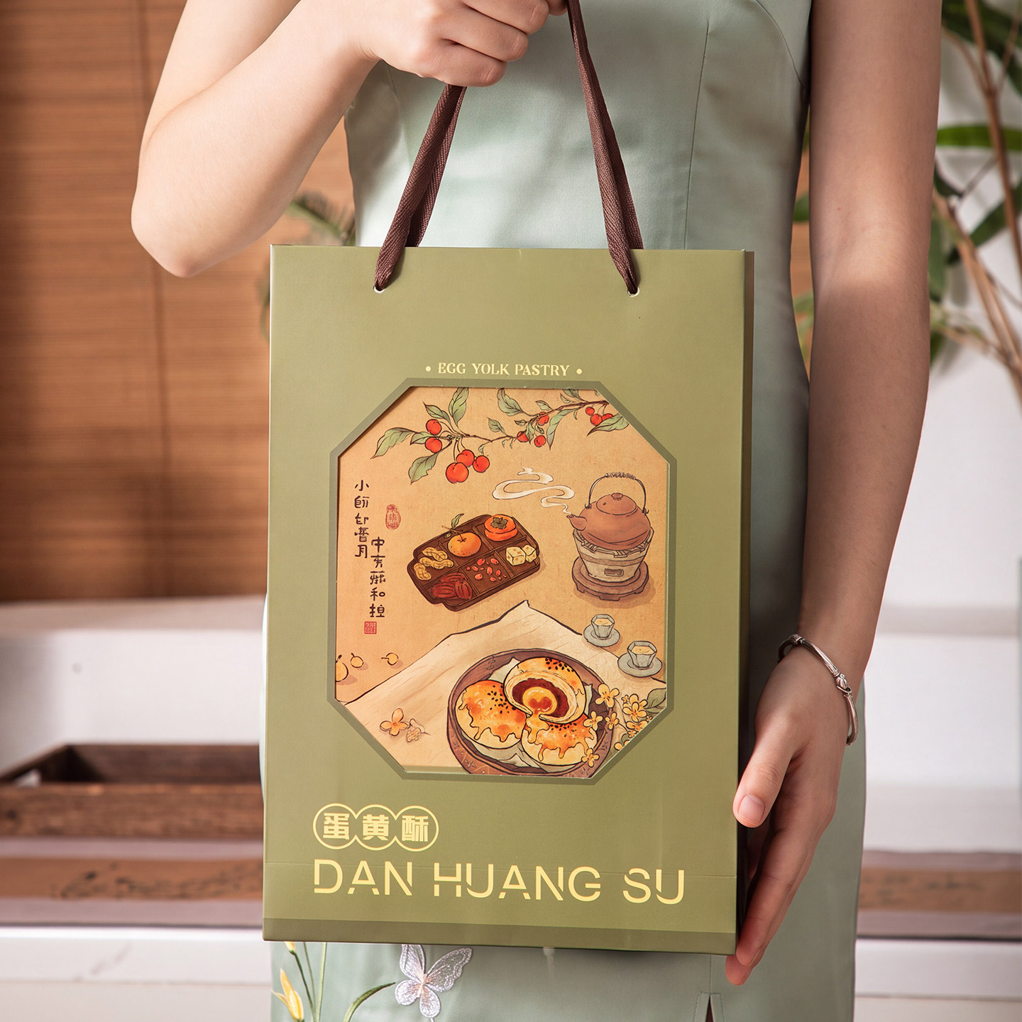 2026中秋蛋黄酥包装盒礼盒6粒80克流心月饼高档手提精美礼品空盒