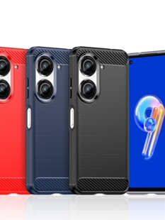 适用于Zenfone9手机套华硕10手机壳ZS630KL软硅胶ZB631kl拉丝ZenFone4防摔ZB633kl全包Zenfone6纯色碳纤维