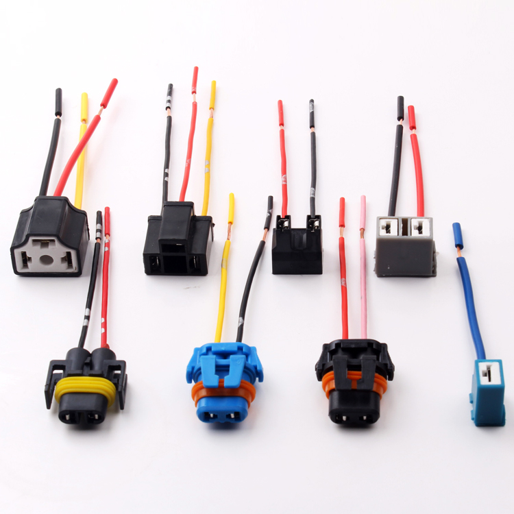 改装纯铜摩托车大灯插头19元包邮