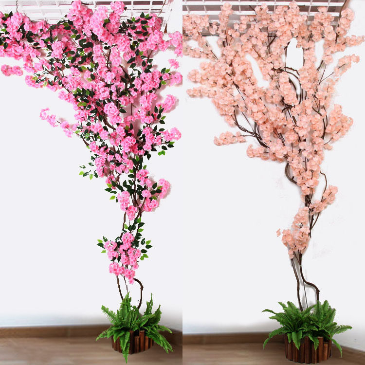 仿真花墙假树叶仿真树枝树叶假叶子樱花树榕树植物墙绿植墙面装饰