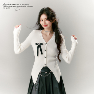 BB BLUE 原创设计 圣诞小香风毛衣针织开衫外套女秋冬高级感上衣