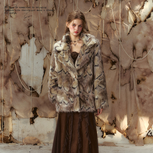 BB BLUE 原创设计 “野兽小姐”环保皮草毛毛绒外套女冬小众大衣