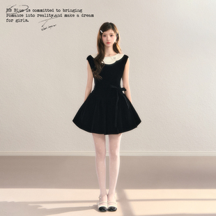 BBBLUE/coco小姐/赫本风无袖连衣裙春夏内搭千金感收腰蓬蓬裙女