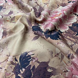 58姆米皮子重缎香云纱真丝布料香云纱布料桑蚕丝布料