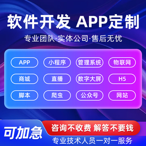 软件开发小程序定制计算机编程JAVAPHP代写源代码搭建APP游戏制作