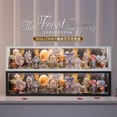 适用POPMART泡泡玛特SKULLPANDA餐桌系列盲盒手办收纳展示盒摆件