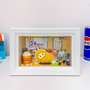 泡泡玛特THE MONSTERS LABUBU怪味便利店系列微景收纳展示盒摆件