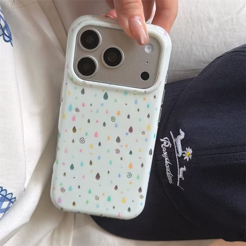ins夏日雨滴iPhone全包防摔软壳