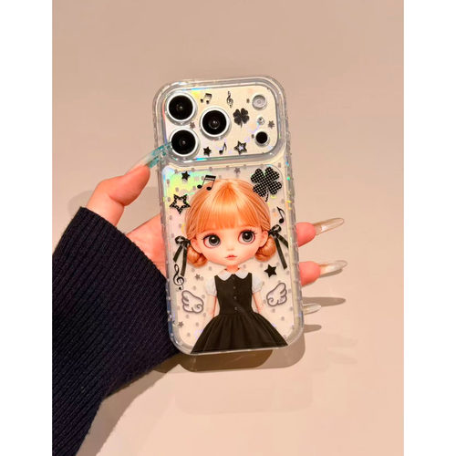 韩系ins透明四叶草少女防摔软壳