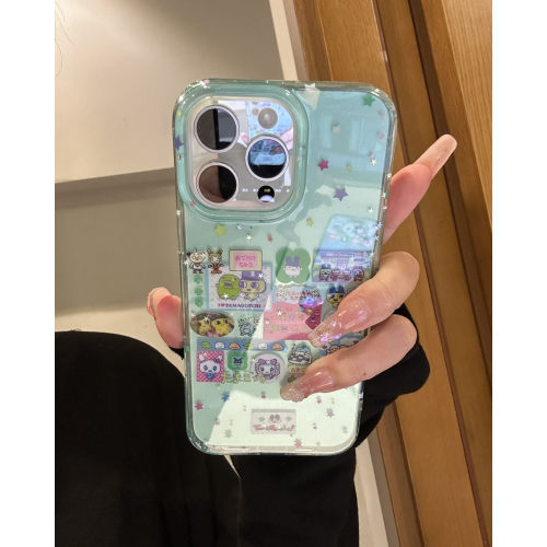 ins风透绿拓麻歌子全包防摔软壳