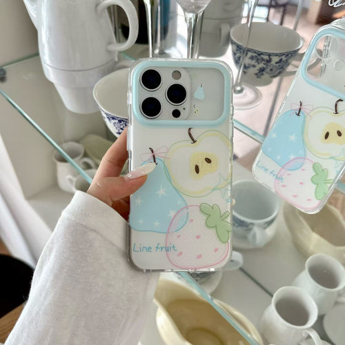 韩系涂鸦水果全包防摔iPhone软壳