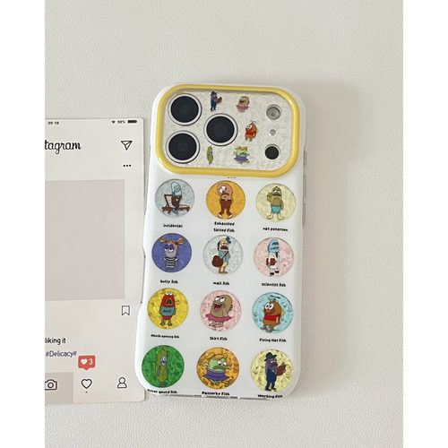 韩系白底闪闪比奇堡全包防摔软壳
