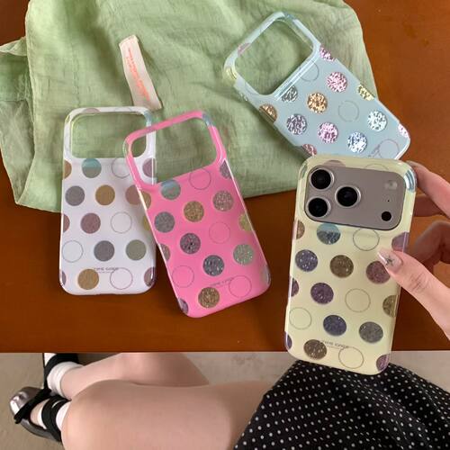 韩系闪闪圆点iPhone全包防摔软壳
