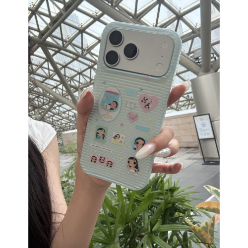 韩系小玉拼贴全包防摔苹果手机壳
