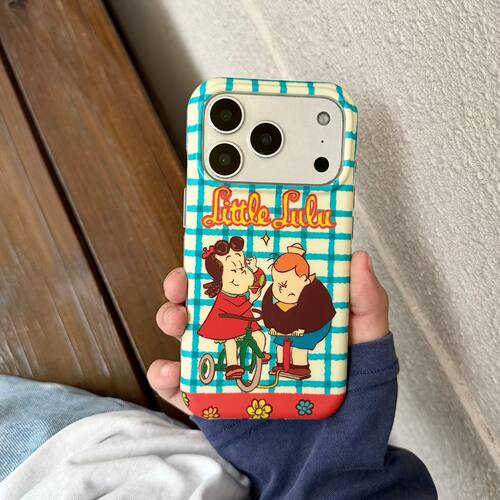 韩系可爱蓝格iPhone全包防摔软壳