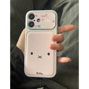 SHEEP CASEins简约粉色米菲适用苹果17手机壳iphone16promax新款15大视窗17pro卡通可爱14pm少女13皮质16全包