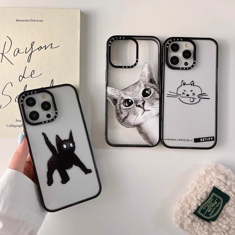 CASE呆萌猫咪适用iPhone16Promax苹果15Pro壳12潮牌13Pro防摔套14个性15Promax创意16Pro可爱Plus女款11
