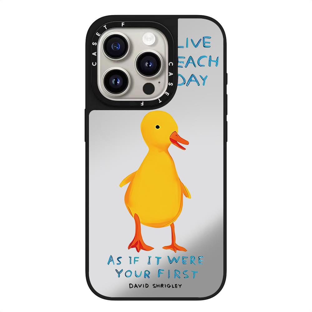 CASE联名白敬亭同款DAVID小黄鸭苹果壳适用iPhone16ProMax可爱卡通15Pro防摔14P磁吸MagSafe13/12/11潮牌