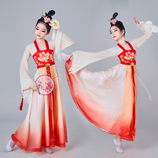 儿童古典舞服装千古一醉流芳舞蹈汉唐演出服飘逸仙气大裙摆连衣裙