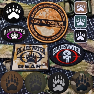 美国黑水雇佣兵公司徽章 雕刻反光熊爪魔术贴章 惩罚者士气章臂章