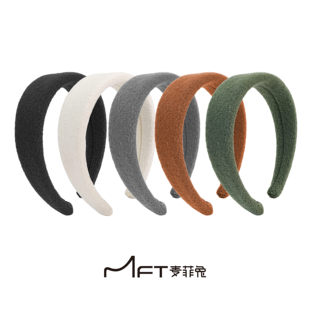 白茶清欢发箍女简约日韩简约风复古宫廷发箍复古头饰毛绒韩式头箍